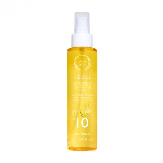 FRESH LINE HELIOS Λάδι Σώματος για Μαύρισμα με SPF10 150mL