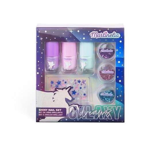 Martinelia Galaxy Dreams Shiny Nail Set – Βερνίκια Νυχιών 3 x 4mL Glitter 3 x 2g & Αυτοκόλλητα