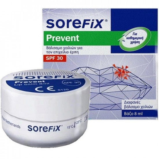 SOREFIX Prevent με SPF30 για Πρόληψη του Επιχείλιου Έρπη 8mL